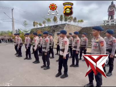 Personil Kompi 2 Batalyon D Pelopor Melaksanakan Giat Latihan PBB