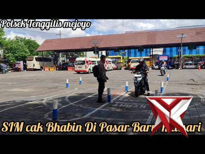 POLSEK TENGGILIS MEJOYO MELAKSANAKAN TES SIM DI PASAR BARU KUTISARI