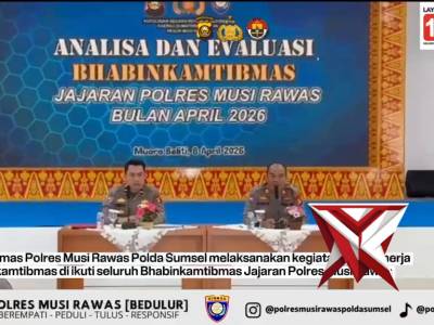 Polres Musi Rawas, Sat Binmas Gelar Anev Kinerja Bhabinkamtibmas Jajaran April 2026. - PoliceTube
