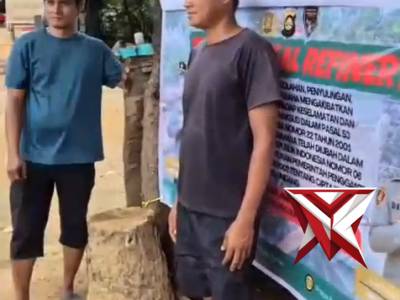 POS BKPM SUNGAI ANGIT MELAKSANAKAN HIMBAUAN TERHADAP STOP ILEGAL REGINERY IK3 - PoliceTube