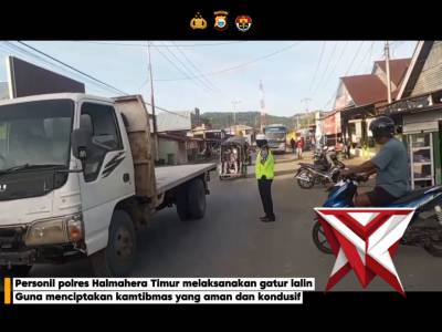 Personil polres haltim laksanakan stong strong poin