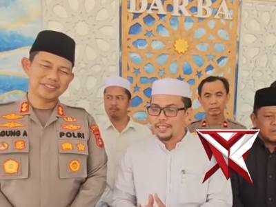 Polres musi rawas silaturahmi ke pimpinan ponpes darul barokah, kiai munir.