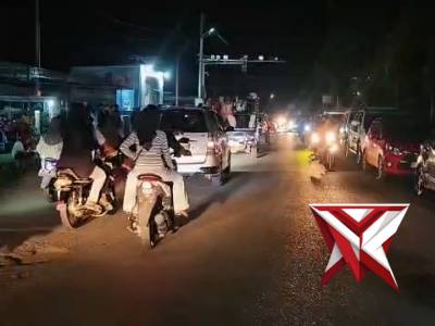 POLRES MUSI RAWAS POLDA SUMSEL MELAKSANAKAN PENGAMANAN MALAM TAKBIRAN