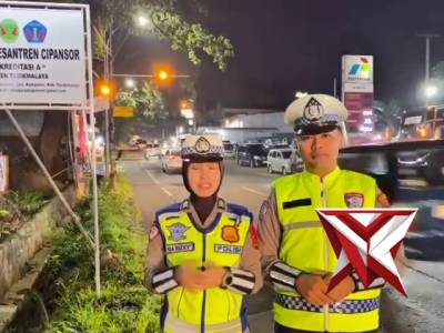 situasi arus lalu lintas terkini, Rabu 18 Maret 2026 Pukul 19.50 WIB di wilayah tasik kota - PoliceTube