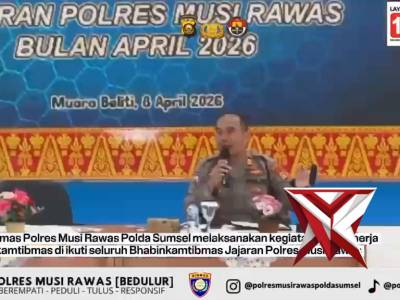 Polres Musi Rawas, Sat Binmas Gelar Anev Kinerja Bhabinkamtibmas Jajaran April 2026.