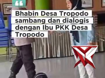 bhabinkamtibmas desa Tropodo kec. waru sambang dan dialogis kepada Ibu-Ibu PKK Desa Tropodo