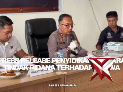 Giat Press Conference Sihumas Polres Bolmut - PoliceTube