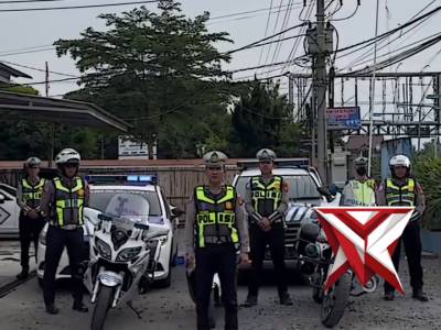 Personel Satlantas Polres OKI, melaksanakan giat Patroli
