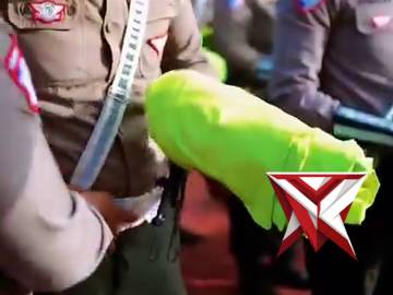 Apel pagi satlantas Polresta Bandung dipimpin Kasatlantas Polresta Bandung