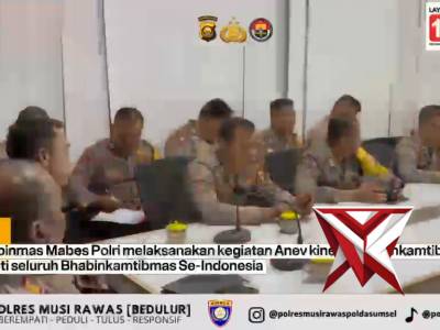 Polres Musi Rawas laksanakan Zoom Meeting Anev Kinerja Bhabinkamtibmas Triwulan I TA 2026