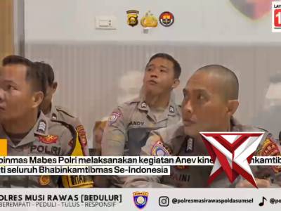 Polres Musi Rawas laksanakan Zoom Meeting Anev Kinerja Bhabinkamtibmas Triwulan I TA 2026 Kor