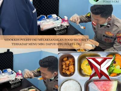 SIDOKKES POLRES OKI MELAKSANAKAN FOOD SECURITY TERHADAP MENU MBG DAPUR SPPG POLRES OKI