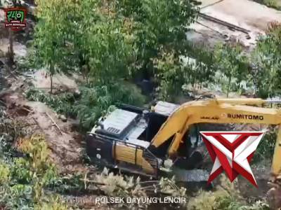 Polsek Bayung Lencir melaksanakan giat Penertiban illegal drilling ?????