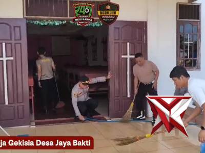 Dukung Program Belida Kapolda Sumsel IJP Sandi Nugroho, Polres Mura Kurve di Gereja Gekisia