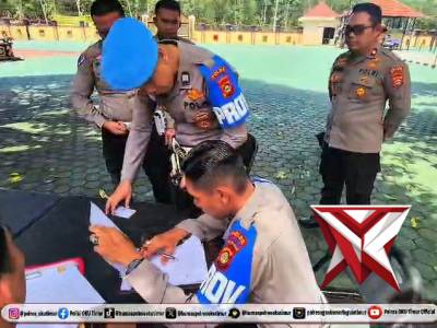 Apel pemeriksaan senpi dinas polres oku timur polda sumsel