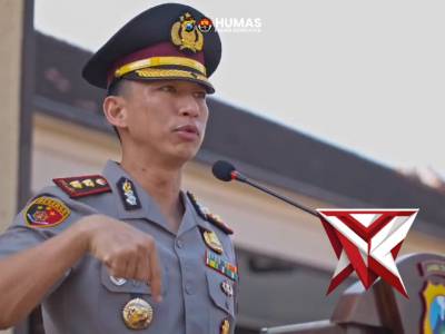 Kapolres Kediri Kota memimpin langsung pelaksanaan Apel Jam Pimpinan pada hari Kamis