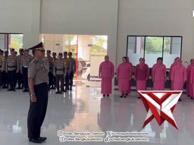 Upacara Kenaikan Pangkat Pengabdian 
T.M.T 1 April 2026 Personel Polres Bengkulu Selatan