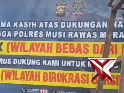 Pembuatan baleho pemberitahuan wilayah wbk wbm