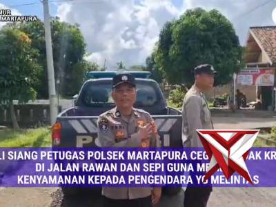 patroli KRYD siang personil Piket Polsek Martapura Cegah Tindak Kriminal