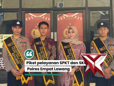 Piket pelayanan SPKT dan SKCK Polres empat lawang