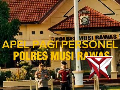 Kegiatan apel pagi Polres Musi Rawas