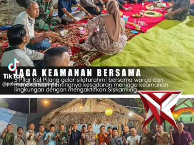 3 Pilar Kelurahan Pilang gelar silaturahmi bareng warga & ingatkan kembali bahwa keamanan lingkungan