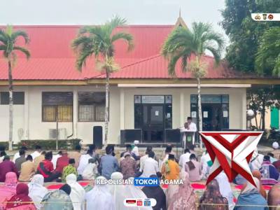 Shalat Istisqa di Galang Wujud Kebersamaan Polri dan Masyarakat