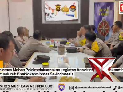 Polres Musi Rawas laksanakan Zoom Meeting Anev Kinerja Bhabinkamtibmas Triwulan I TA 2026 Kor