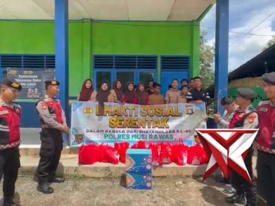 Polres musi rawas Bhakti sosiall serentak dalam rangka hari bhayangkara ke 80
