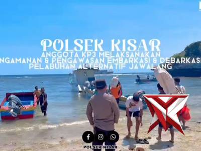 KP3 polsek kisar laksanakan pengamanan embarkasi & debarkasi pada pelabuhan alternatif jawalang