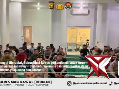 Selaraskan Program Kapolda Sumsel, Polres Musi Rawas Bentuk Personel Berakhlak Lewat Binrohtal