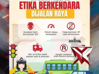 SATLANTAS POLRES OKI MEMBERIKAN HIMBAUAN EDUKASI TENTANG ETIKA BERLALU LINTAS - PoliceTube