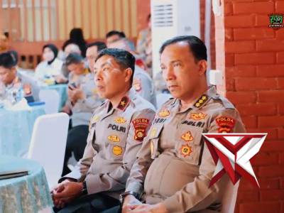 RK - Kapolda Sumsel IJP Dr. Sandi Nugroho, S.I.K., S.H., M.Hum. memimpin evaluasi pemguatan SDM