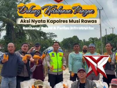 Perkuat Ketahanan Pangan, Kapolres Musi Rawas Tinjau Hasil Panen Jagung