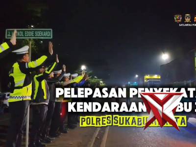 Polres Sukabumi Kota resmi mengakhiri masa pembtsn operasional kendaraan angkutan barang sumbu tiga - PoliceTube