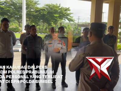 Arahan Kasubag Dalpers Bag SDM Polres Prabumulih Kepada Personil Yang Akan Mengikuti Prolat