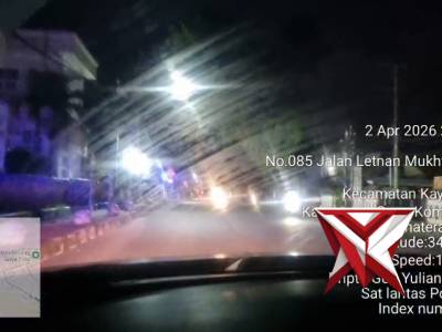 GIAT PATROLI MALAM SAT LANTAS POLRES OKI DI SEPANJANG RUAS JALAN KOTA KAYUAGUNG