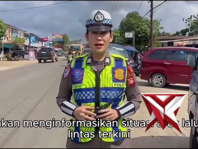 Personel melakukan pengaturan jelang hari raya Idul Fitri 1447 Hijriah