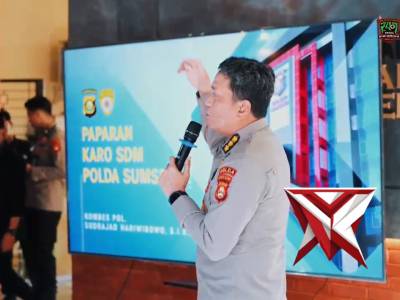 Kapolda Sumatera Selatan Irjen Pol. Dr. Sandi Nugroho, S.I.K., S.H., M.Hum. memimpin evaluasi