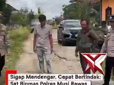 Sat Binmas Polres Musi Rawas melaksanakan kegiatan sambang di Desa Dwijaya - PoliceTube