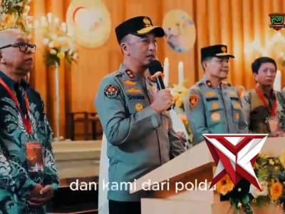 Kapolda sumsel meninjau pengamanan puncak perayaan Paskah 2026 di Gereja Santo Yoseph Palembang - PoliceTube