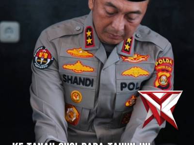 Kapolda Sumsel, Irjen Pol Dr. Sandi Nugroho, S.I.K., S.H., M.Hum., memimpin kegiatan Tasyakuran