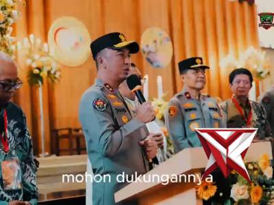 Kapolda Sumatera Selatan Irjen Pol Sandi Nugroho meninjau langsung pengamanan puncak perayaan Paskah