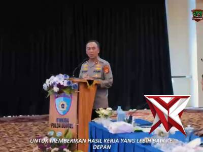 TAKLIMAT AWAL AUDIT KINERJA ITWASDA POLDA SUMSEL TAHAP 1 TAHUN 2026 OLEH KAPOLDA SUMSEL 8 APRIL 2026