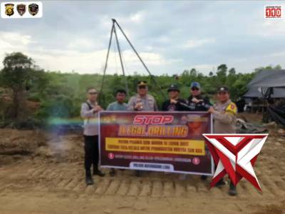 Polsek batang hari Leko stop ilegal Driling.