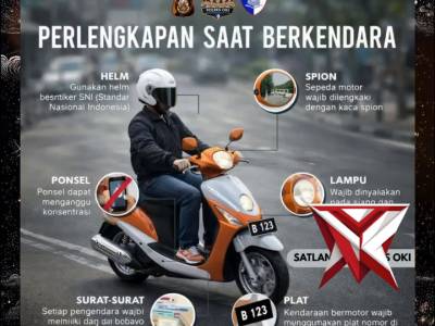 Kelengkapan saat berkendaraan