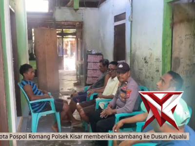 Anggota pospol romang polsek kisar melaksanakan sambang ke dusun aqualu