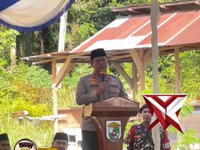 Halal Bihalal Kapolres Pelalawan Bersama PCNU dan JATMAN Provinsi Riau di Kecamatan Ukui