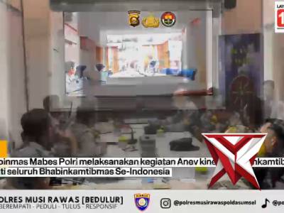 Korbinmas mabes polri melaksanakan anev bersama Bhabinkamtibmas se Indonesia