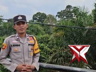 Giat pengecekan debit air oleh personil polsek nibung
